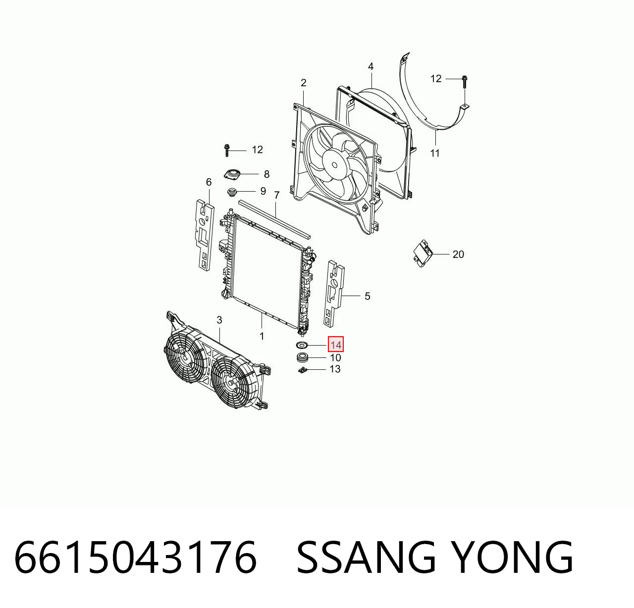 6615043176 Ssang Yong