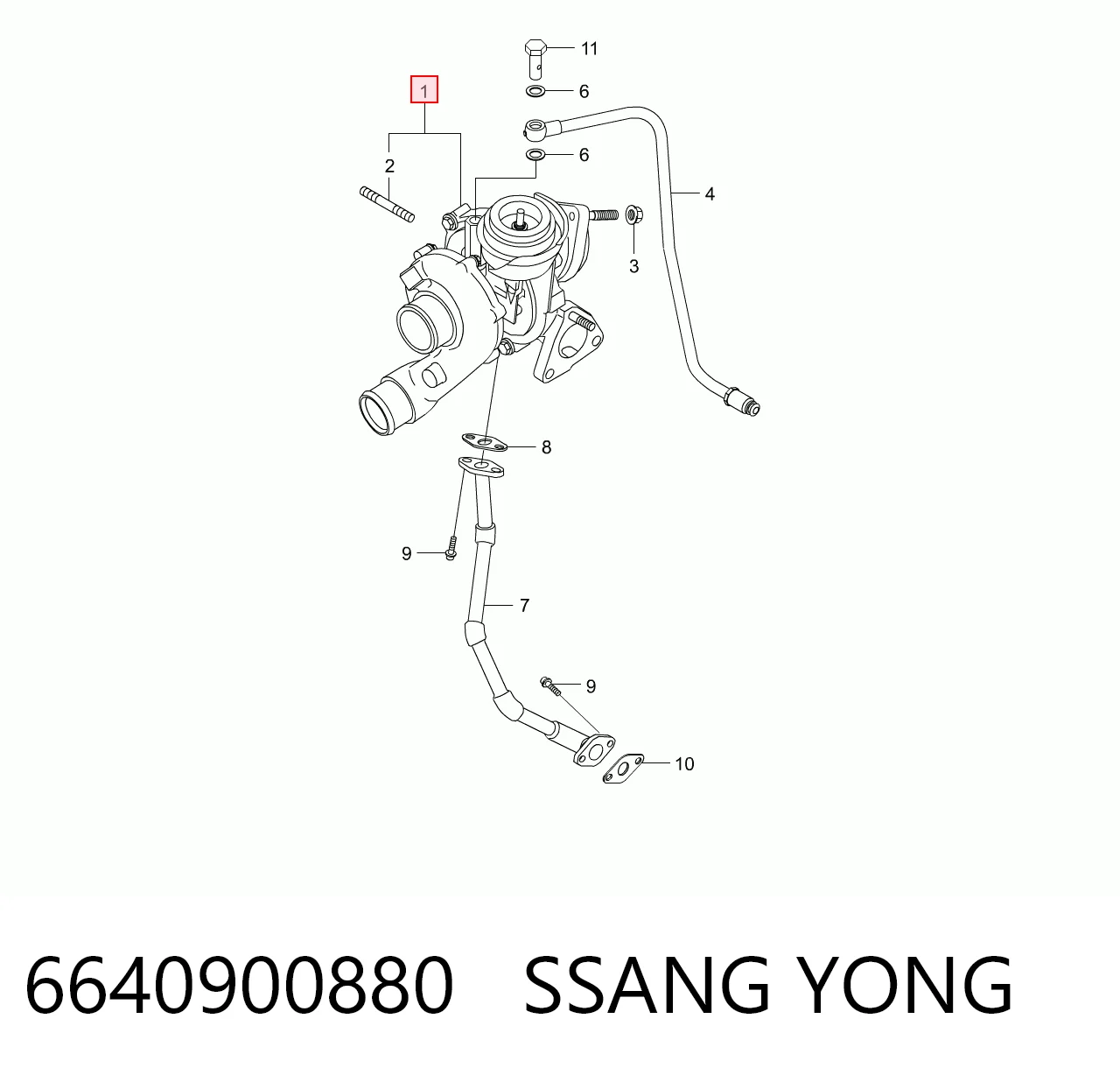 Turbocompresor 6640900780 Mercedes