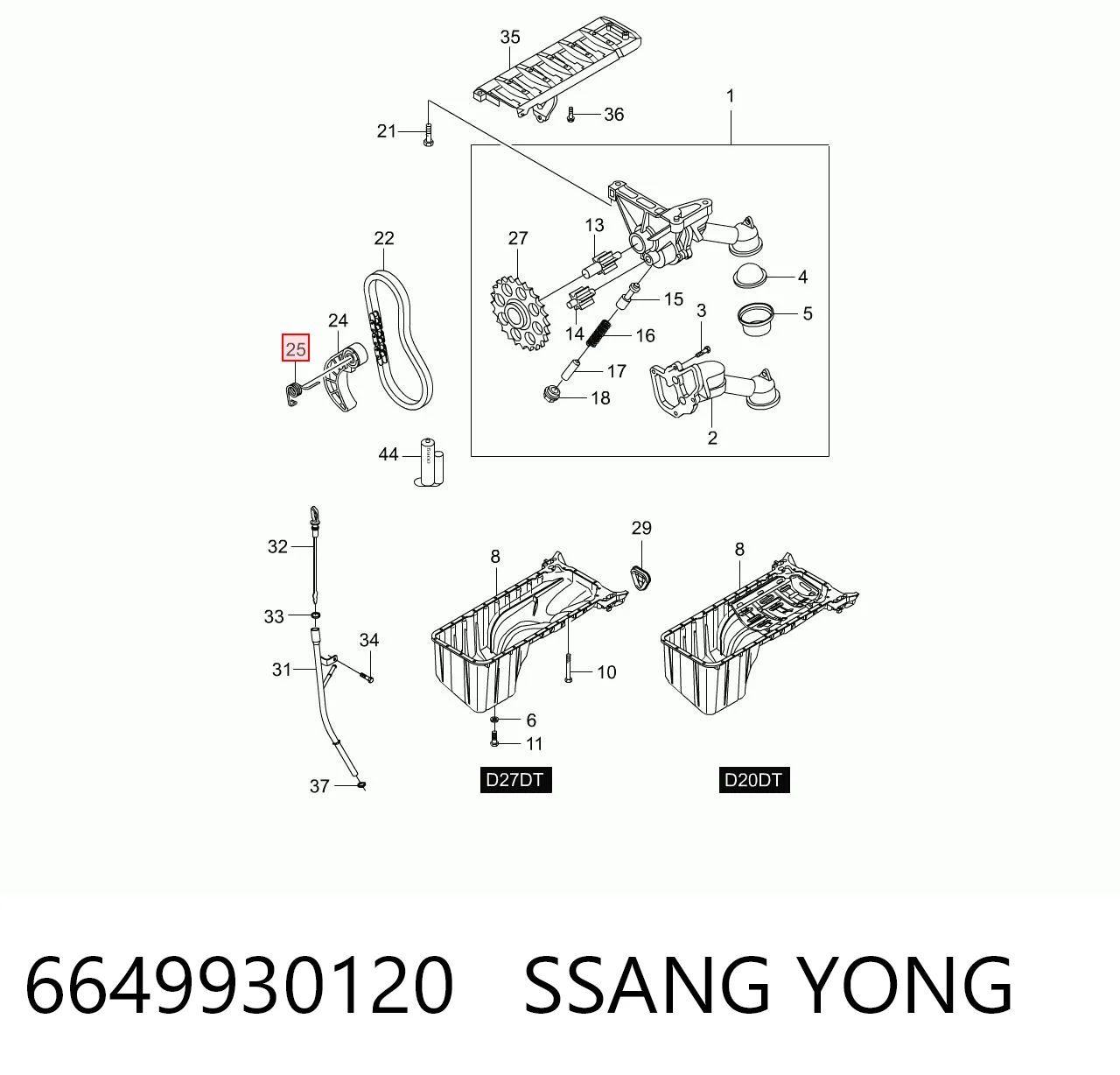 6649930120 SSANG YONG
