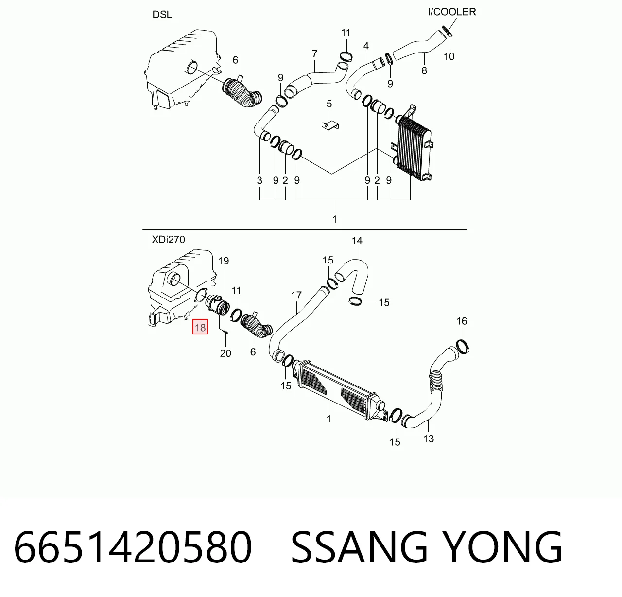 6651420580 Ssang Yong