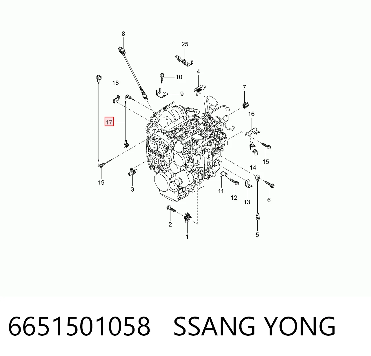 6651501058 Ssang Yong