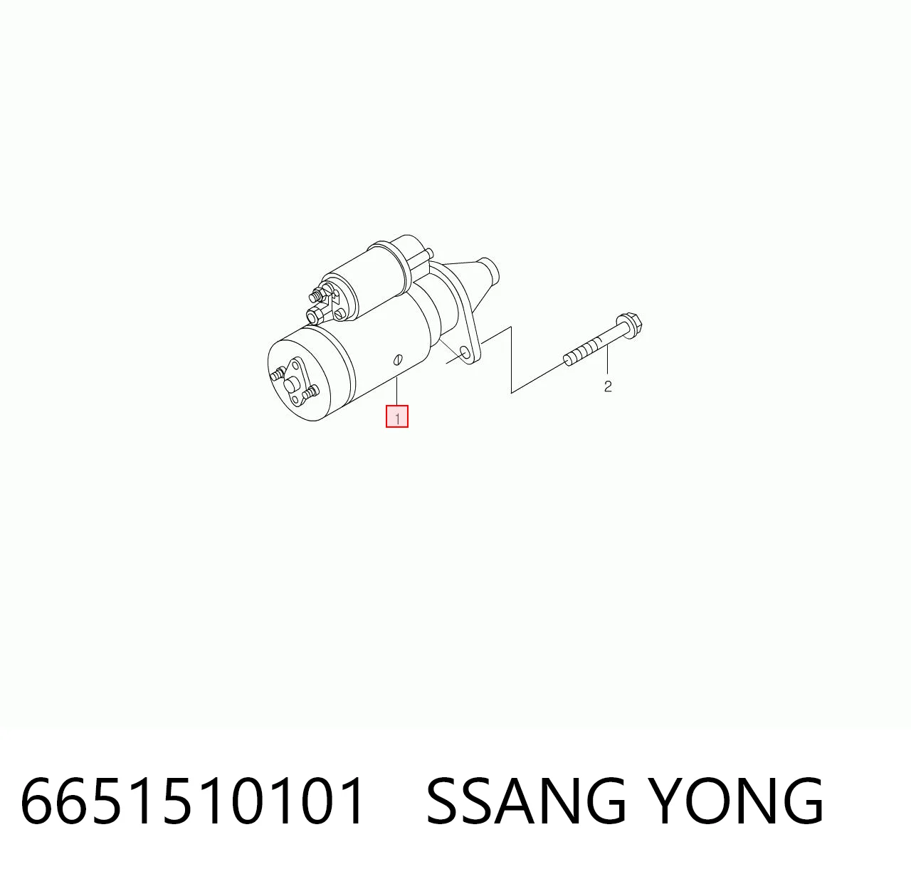 6651510101 Ssang Yong Arranque motores