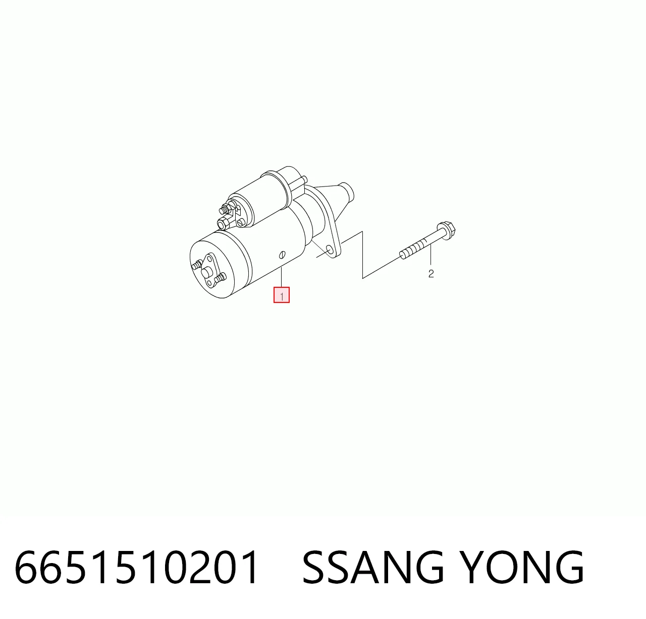 6651510201 Ssang Yong Arranque motores