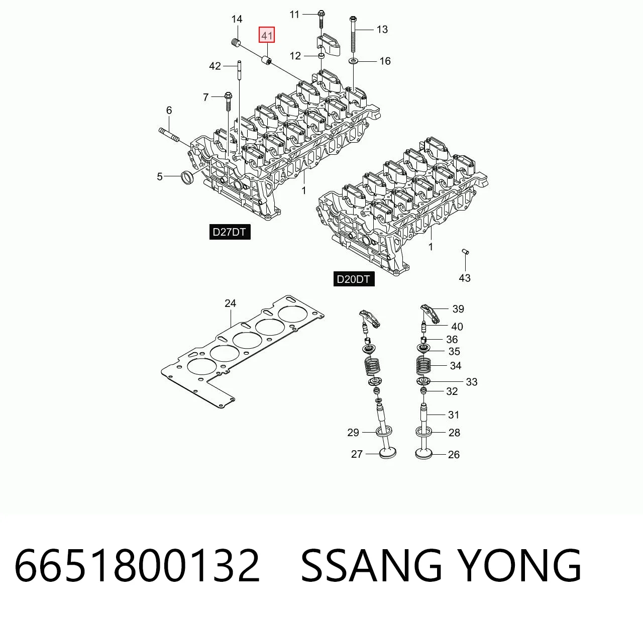 6651800132 SSANG YONG