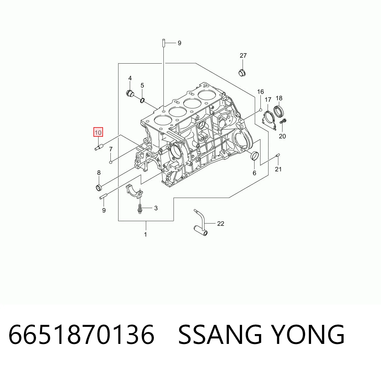 6651870136 Ssang Yong