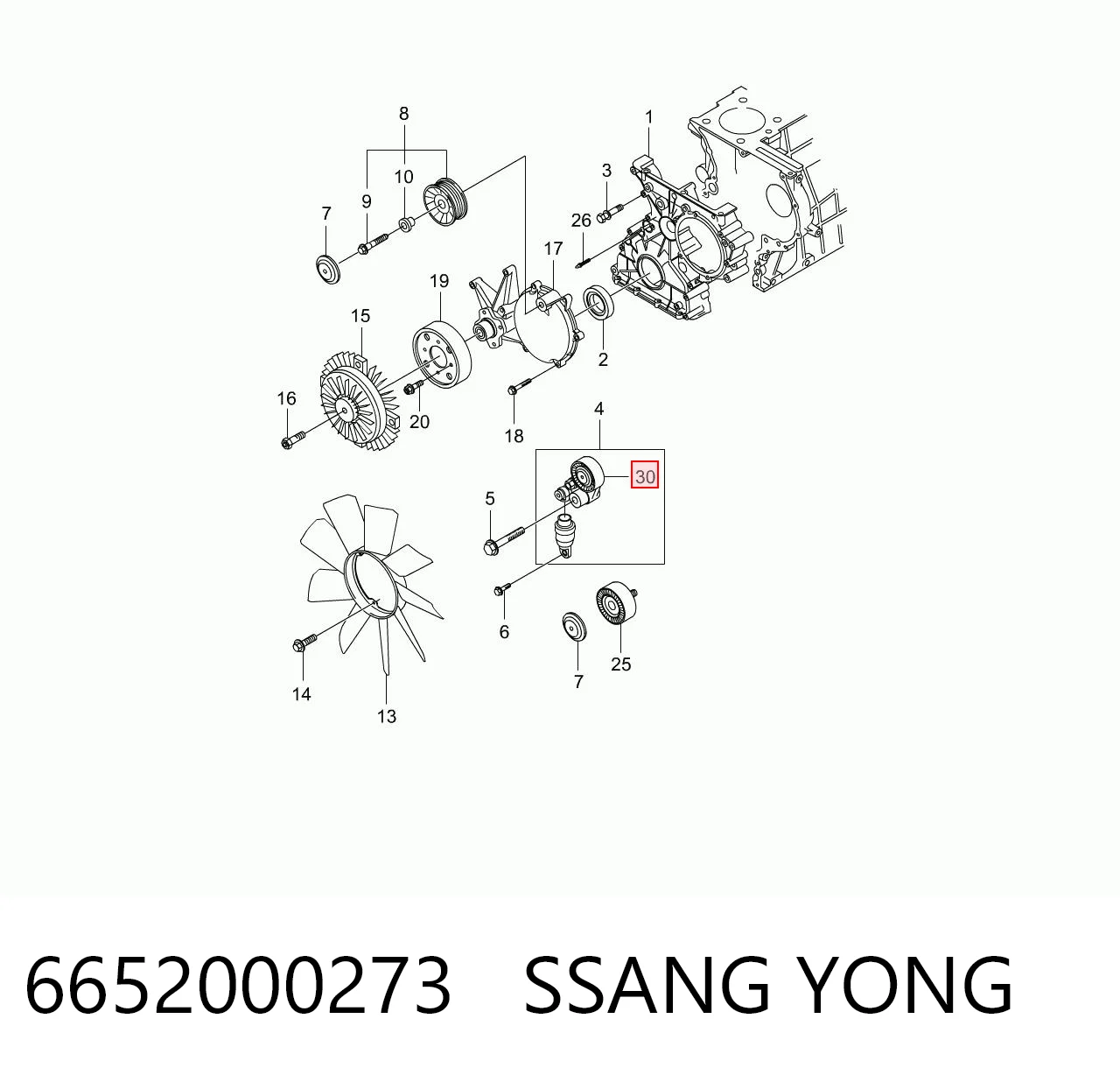 Comprar Tensor de correa de accesorios SsangYong Rexton II RJN a bajo precio