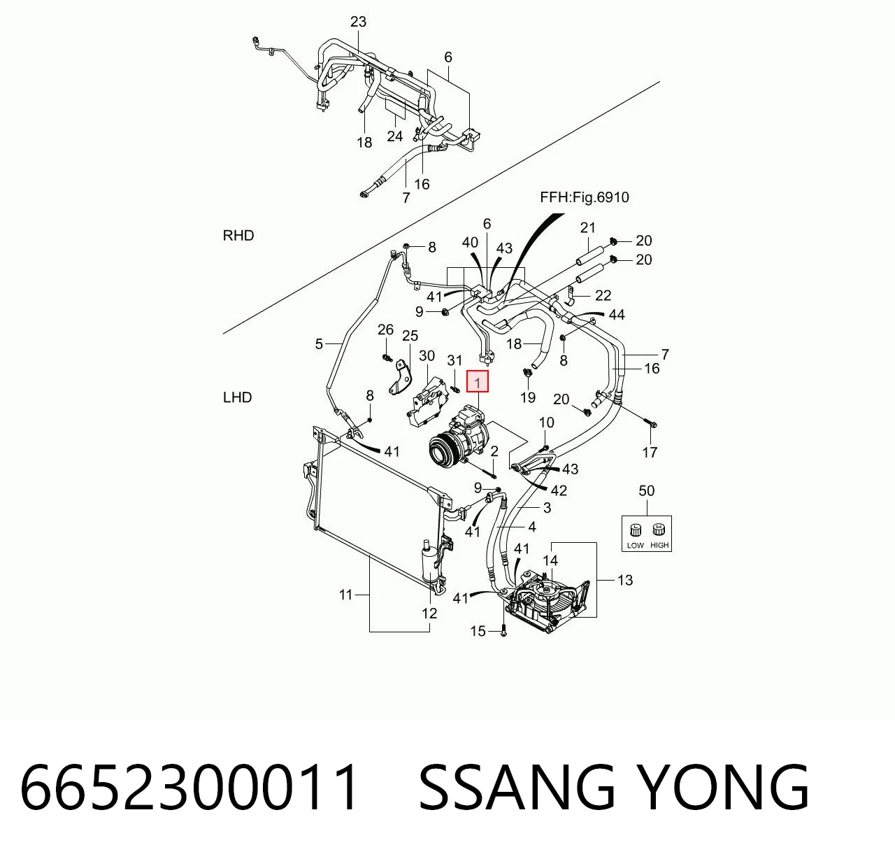 Compresor de ac Hyundai/Kia 6652300211