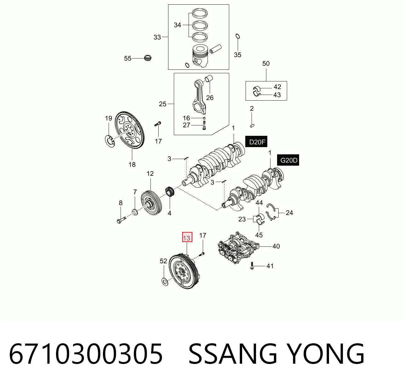 6710300305 Ssang Yong
