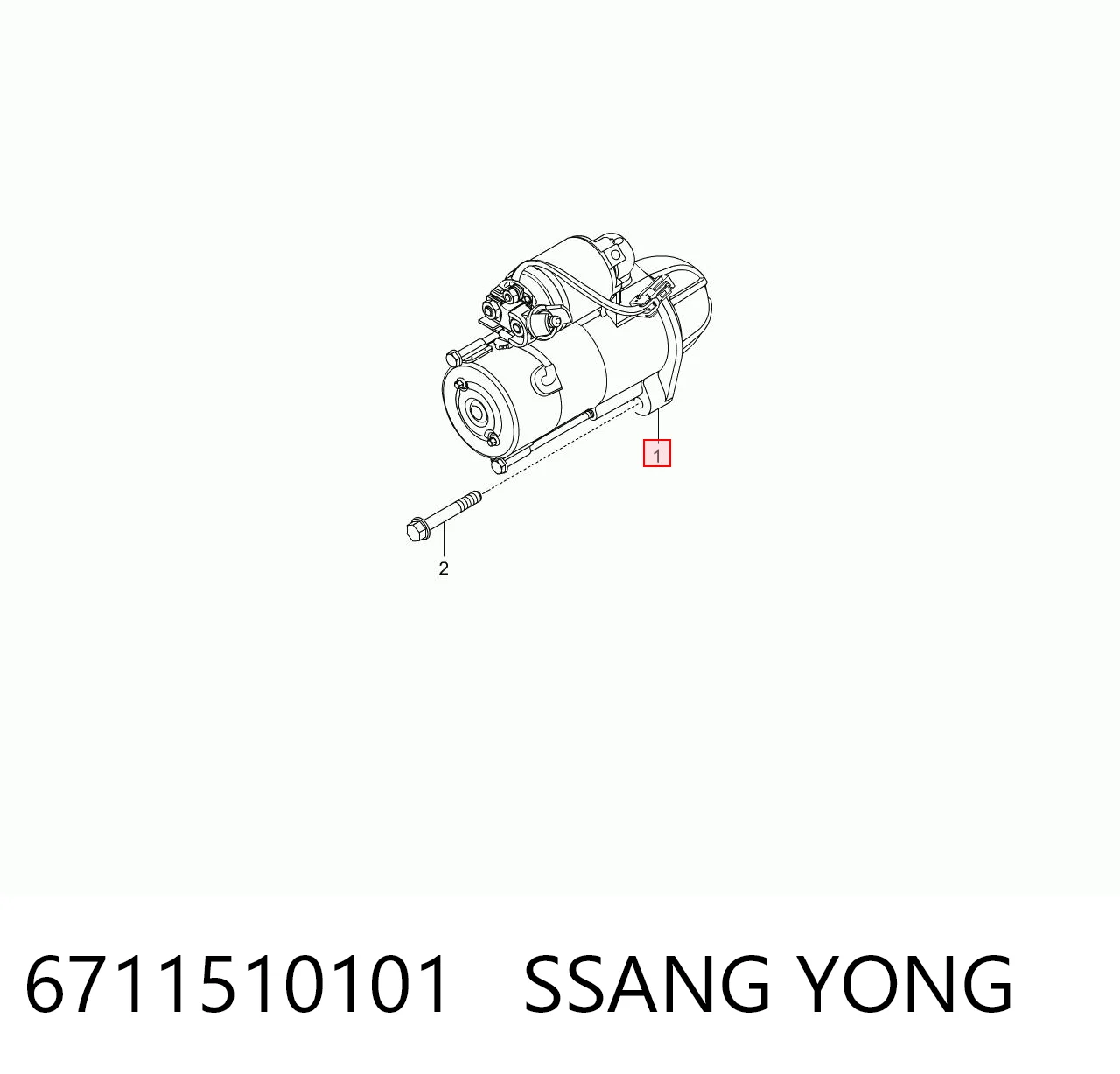 6711510101 Ssang Yong Arranque motores