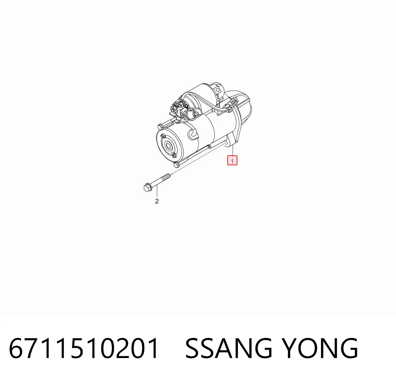 6711510201 Ssang Yong Arranque motores