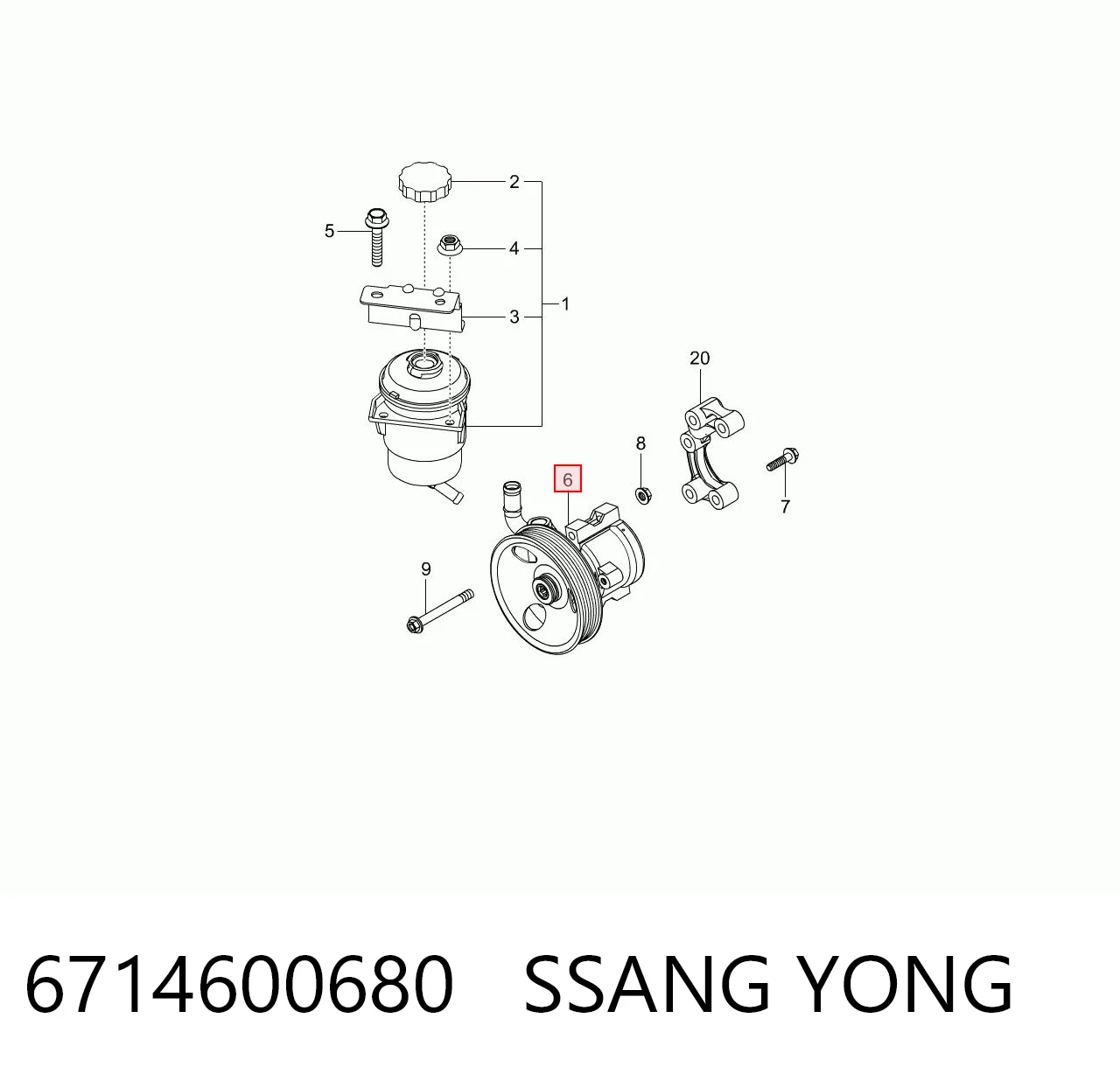 Comprar Bomba de dirección asistida SsangYong Actyon   a bajo precio