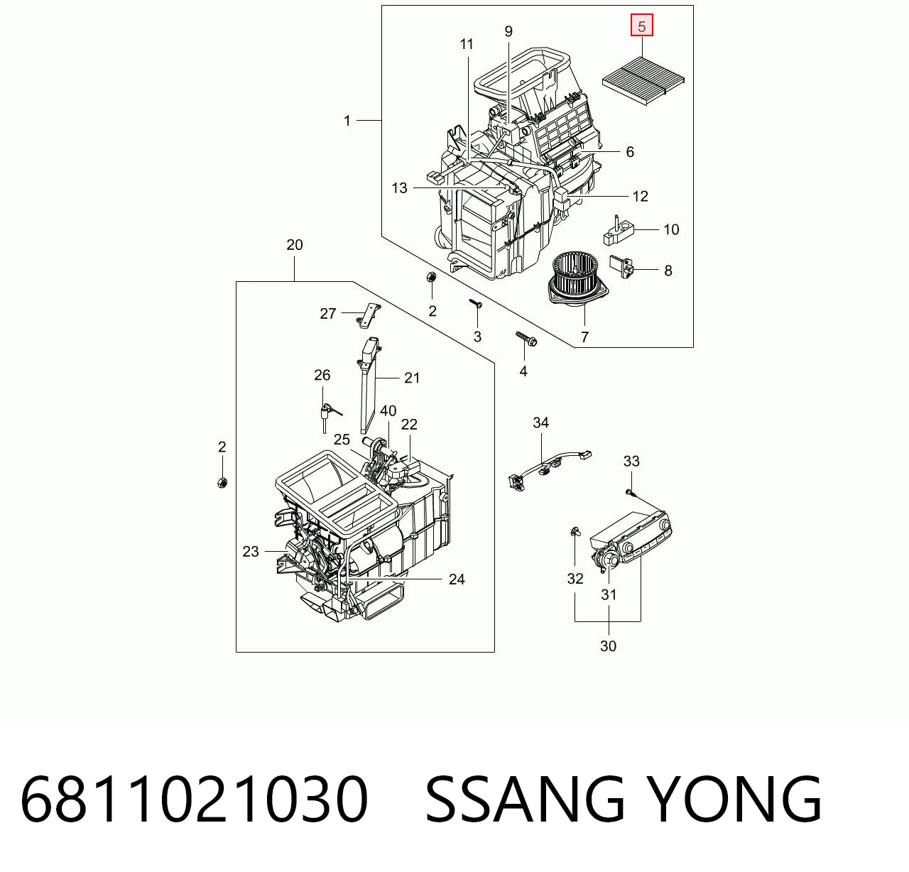6811021030 Ssang Yong