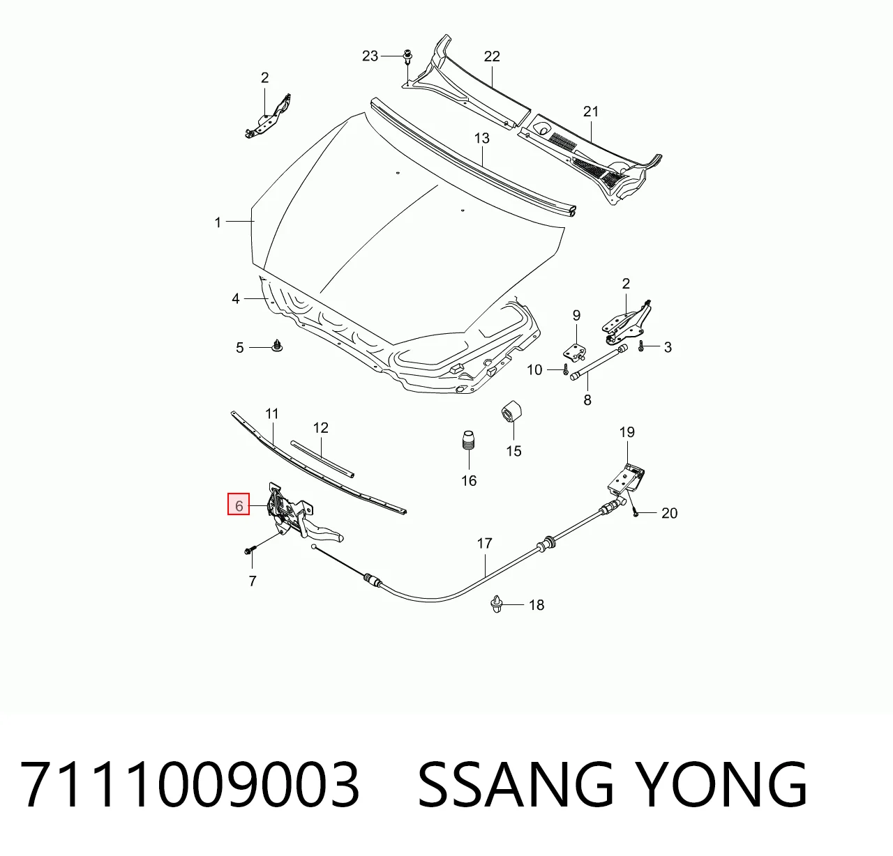 7111009003 Ssang Yong