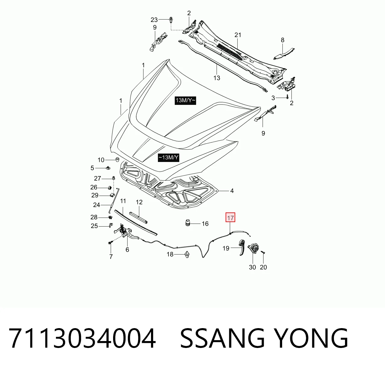 7113034004 Ssang Yong