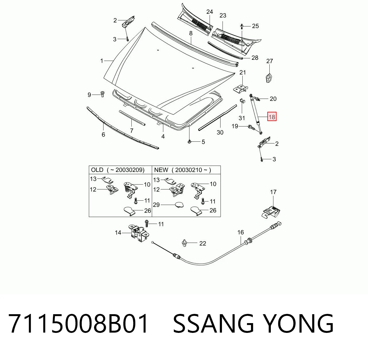 7115008B01 Ssang Yong