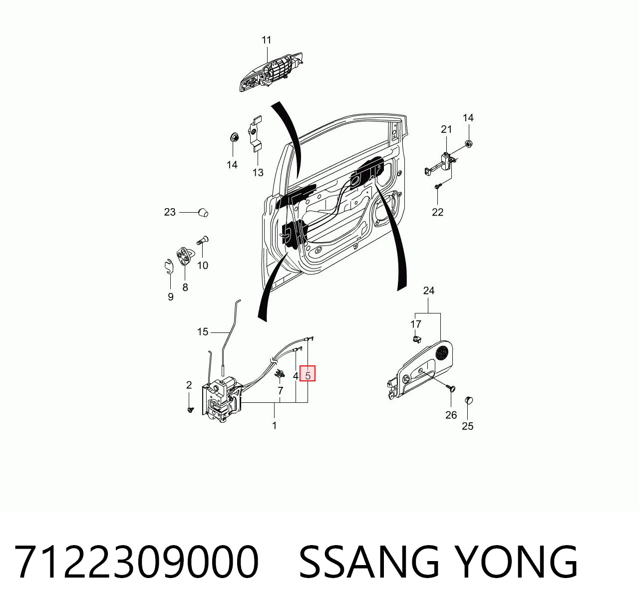 7122309000 SSANG YONG