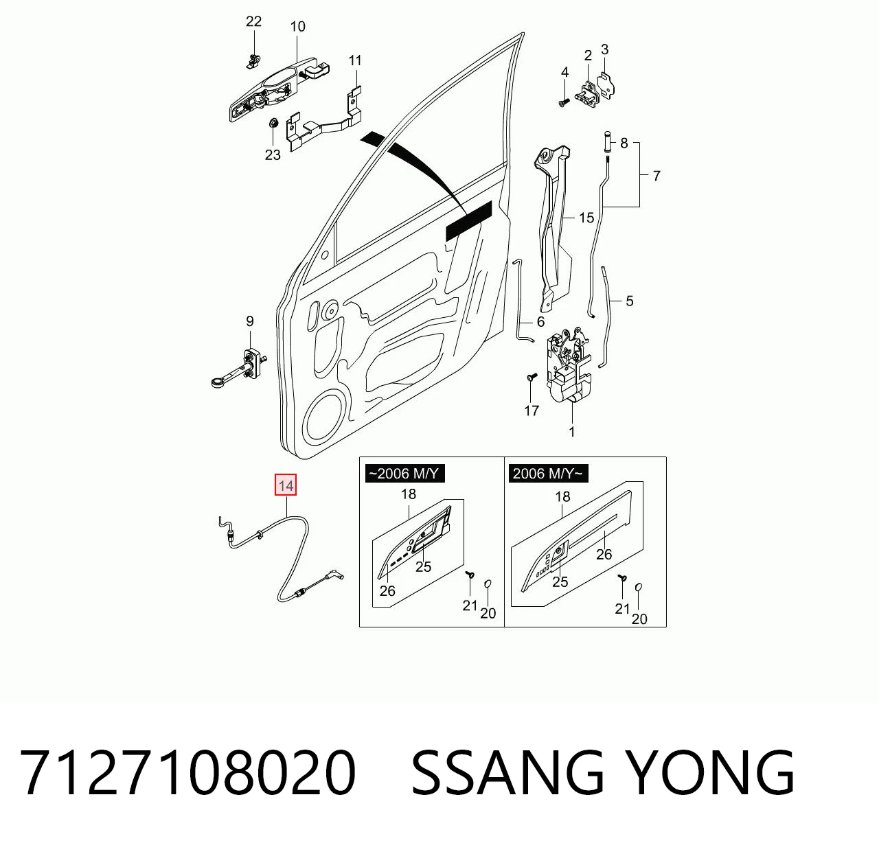 7127108020 SSANG YONG