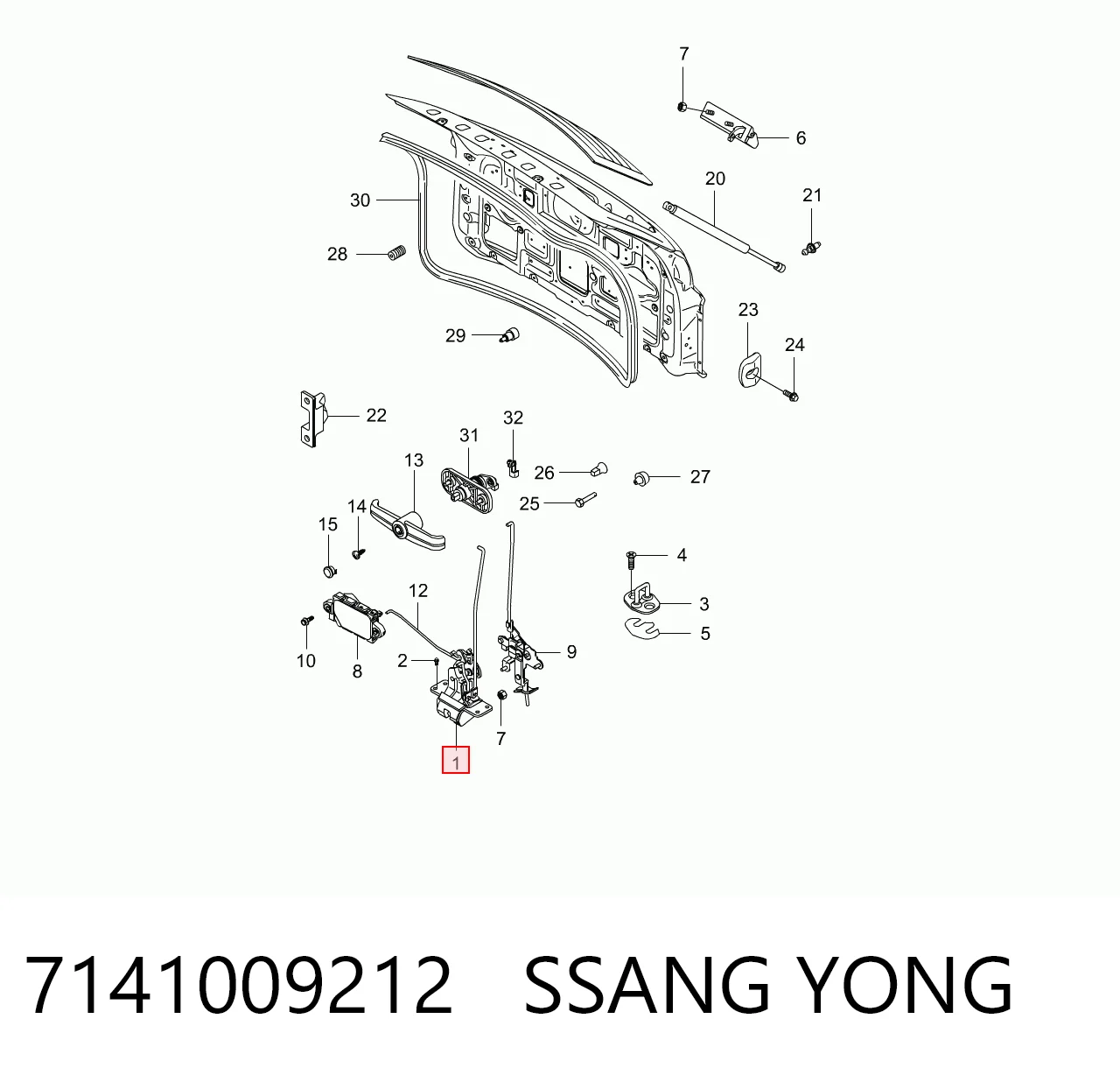 7141009212 Ssang Yong
