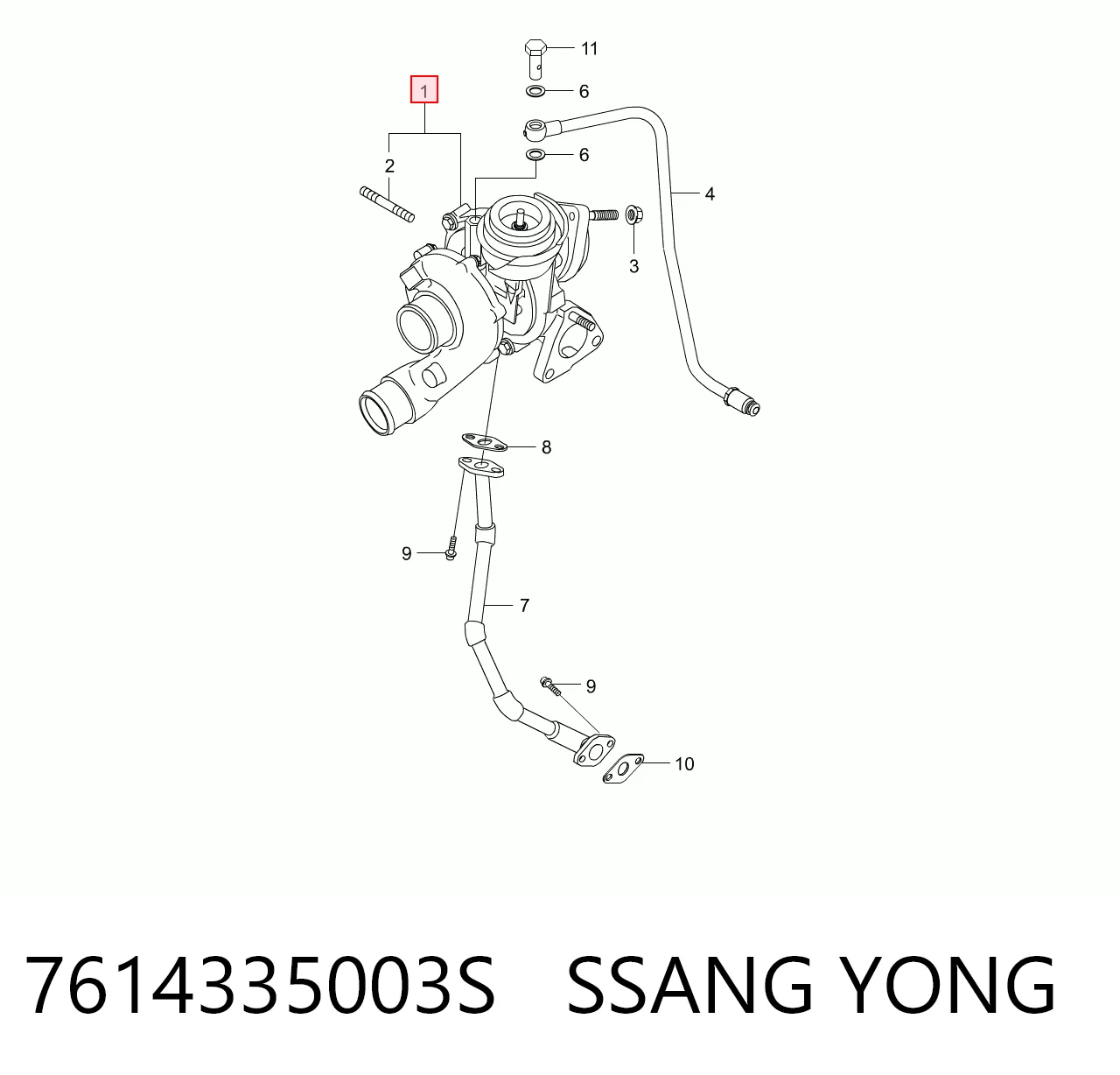 6640900780 Mercedes Turbo para motor