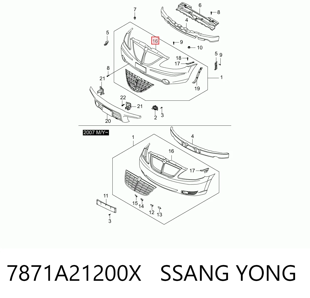 Comprar Parachoques delantero SsangYong Rodius   a bajo precio