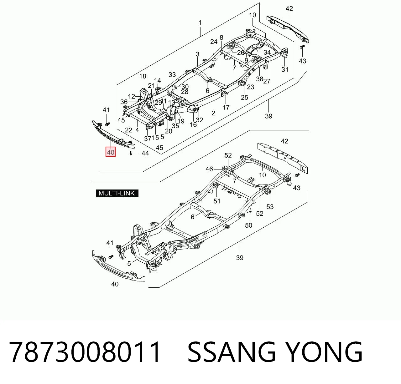 Comprar Refuerzo de parachoques delantero SsangYong Rexton RJ a bajo precio