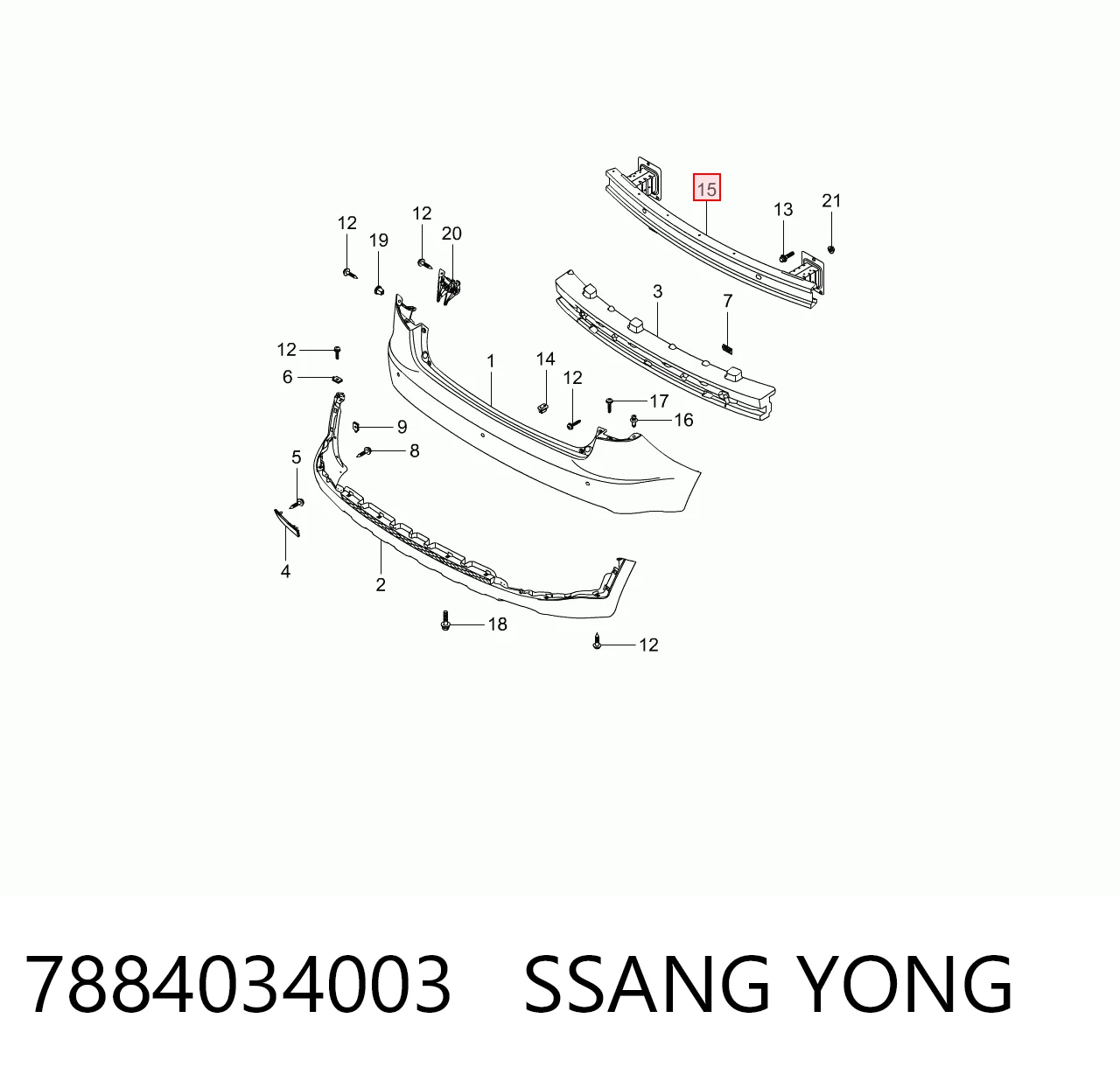 Refuerzo de parachoques trasero SsangYong Actyon SUV (2011 - 2026) precio, desde 116,16 EUR
