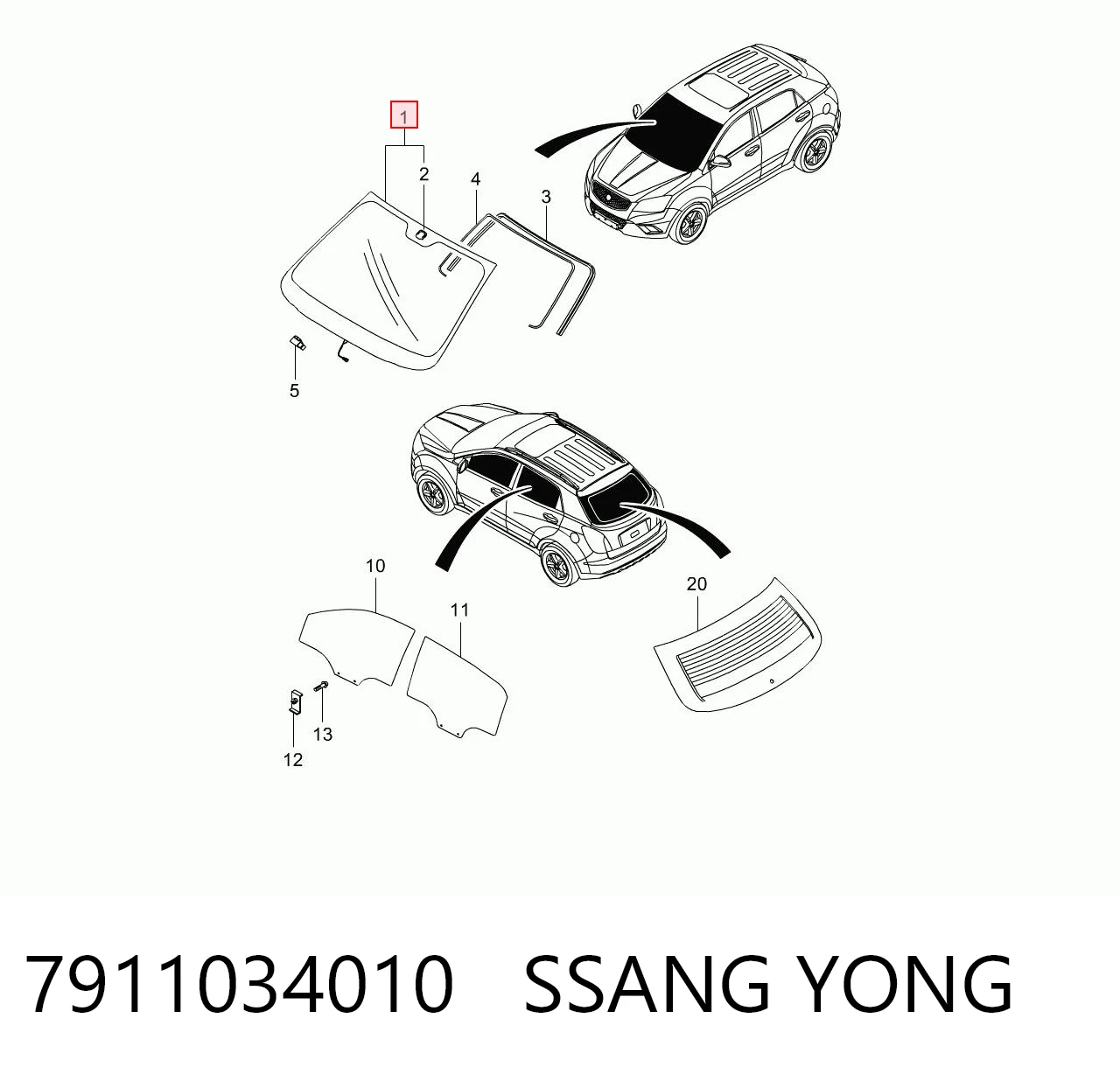 Comprar Parabrisas SsangYong Korando C 