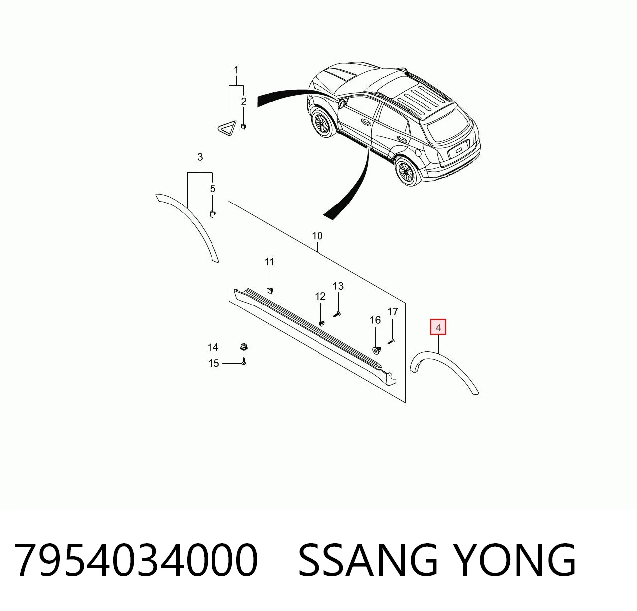 7954034000 Ssang Yong