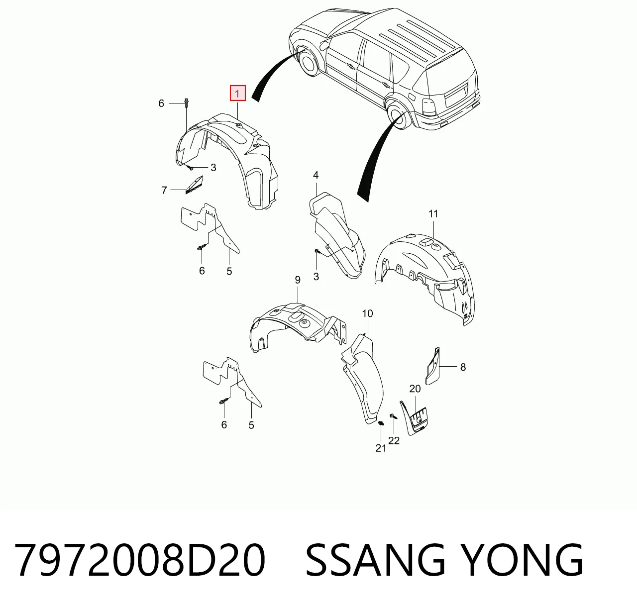 Comprar Paso rueda SsangYong Rexton I RJN