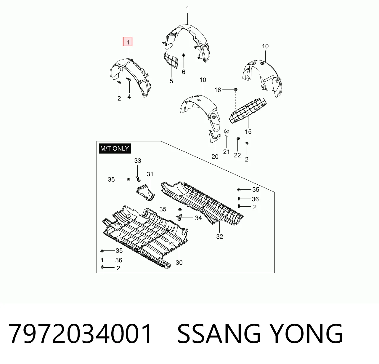 7972034001 Ssang Yong