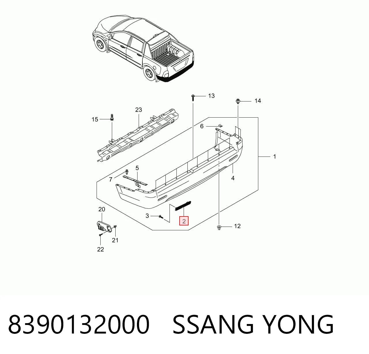 8390132000 Ssang Yong