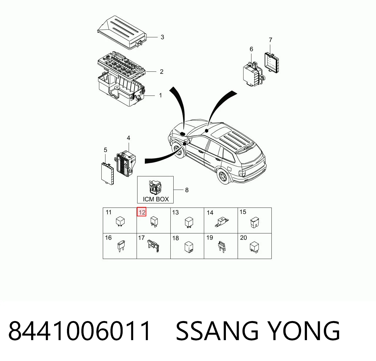 Comprar Relé de control del limpiaparabrisas SsangYong Kyron a bajo precio
