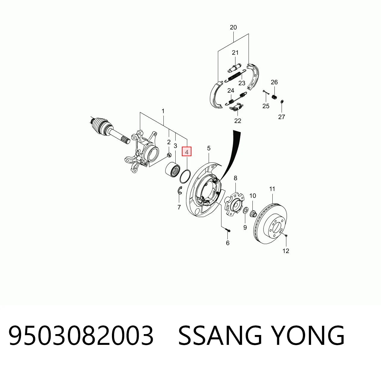 9503082003 Ssang Yong