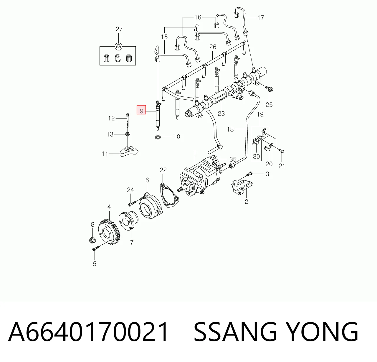  Inyector SsangYong Kyron 