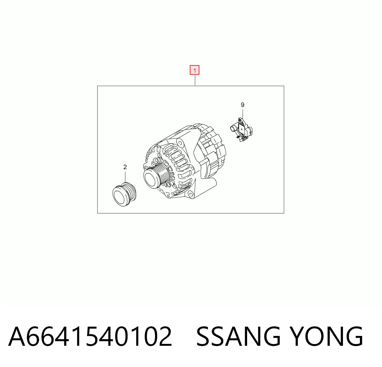 A6641540102 Ssang Yong Alternador de coche