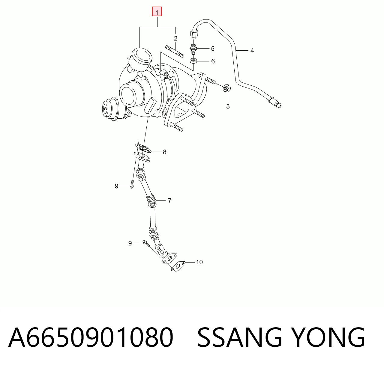 Turbocompresor 6650901780 Hyundai/Kia