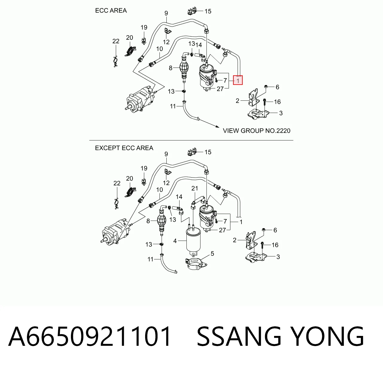 A6650921101 Ssang Yong