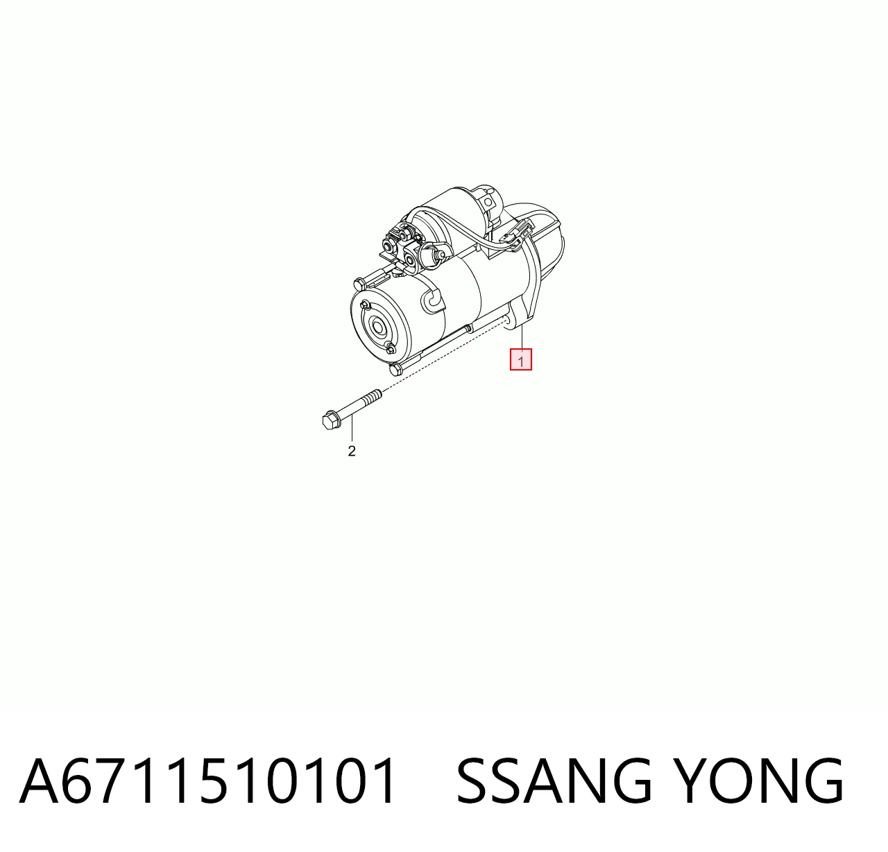 A6711510101 Ssang Yong Arranque motores