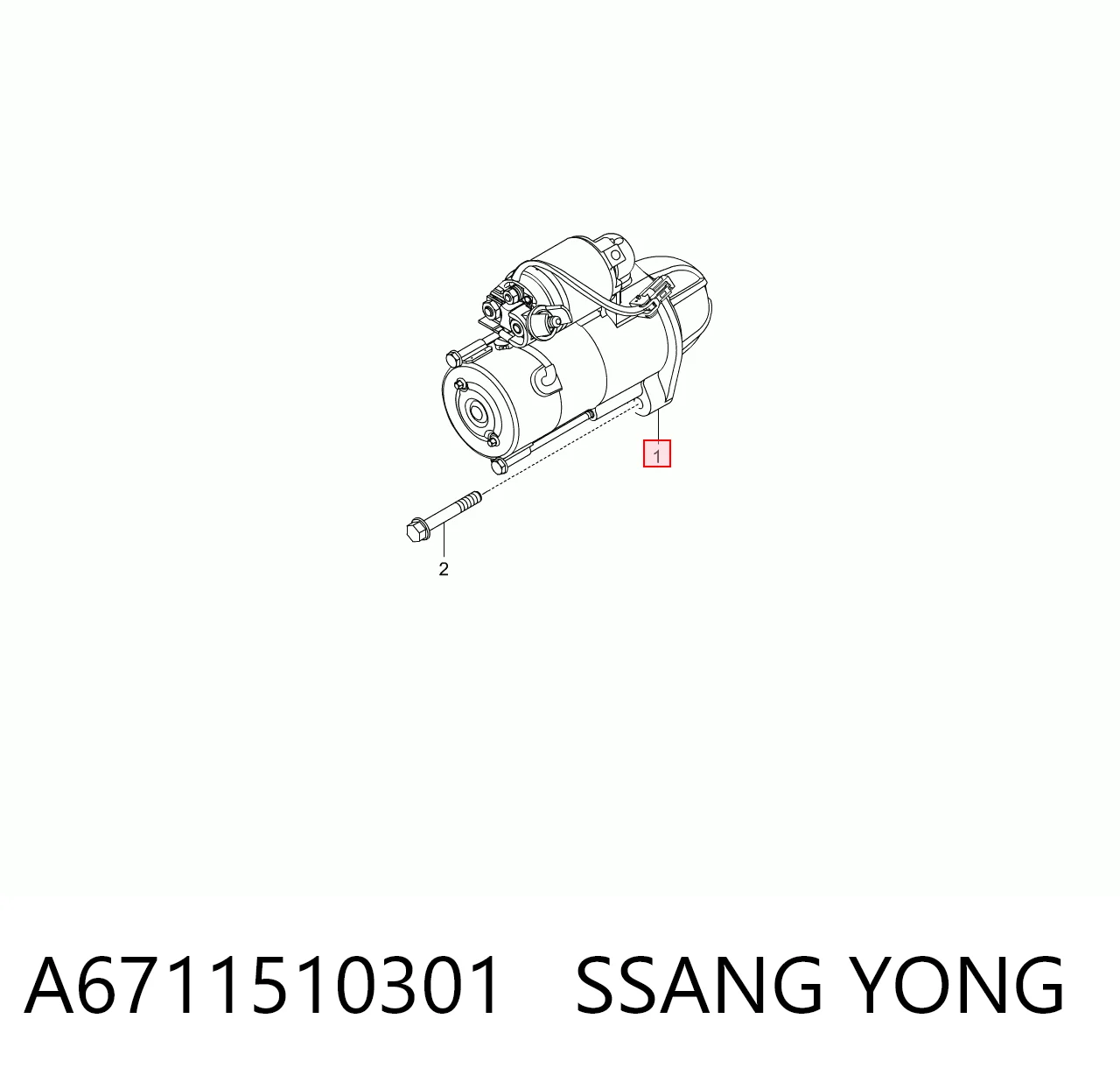 A6711510301 Ssang Yong Arranque motores