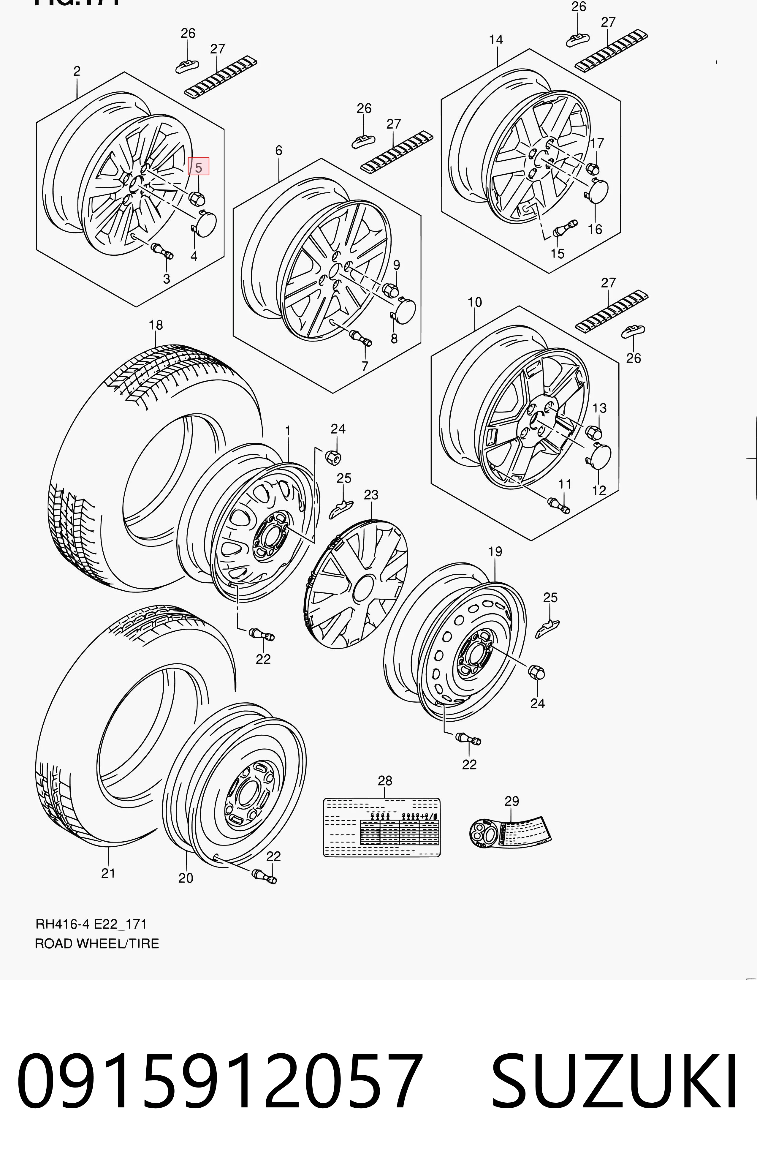 Tornillos para llantas Suzuki Jimny 