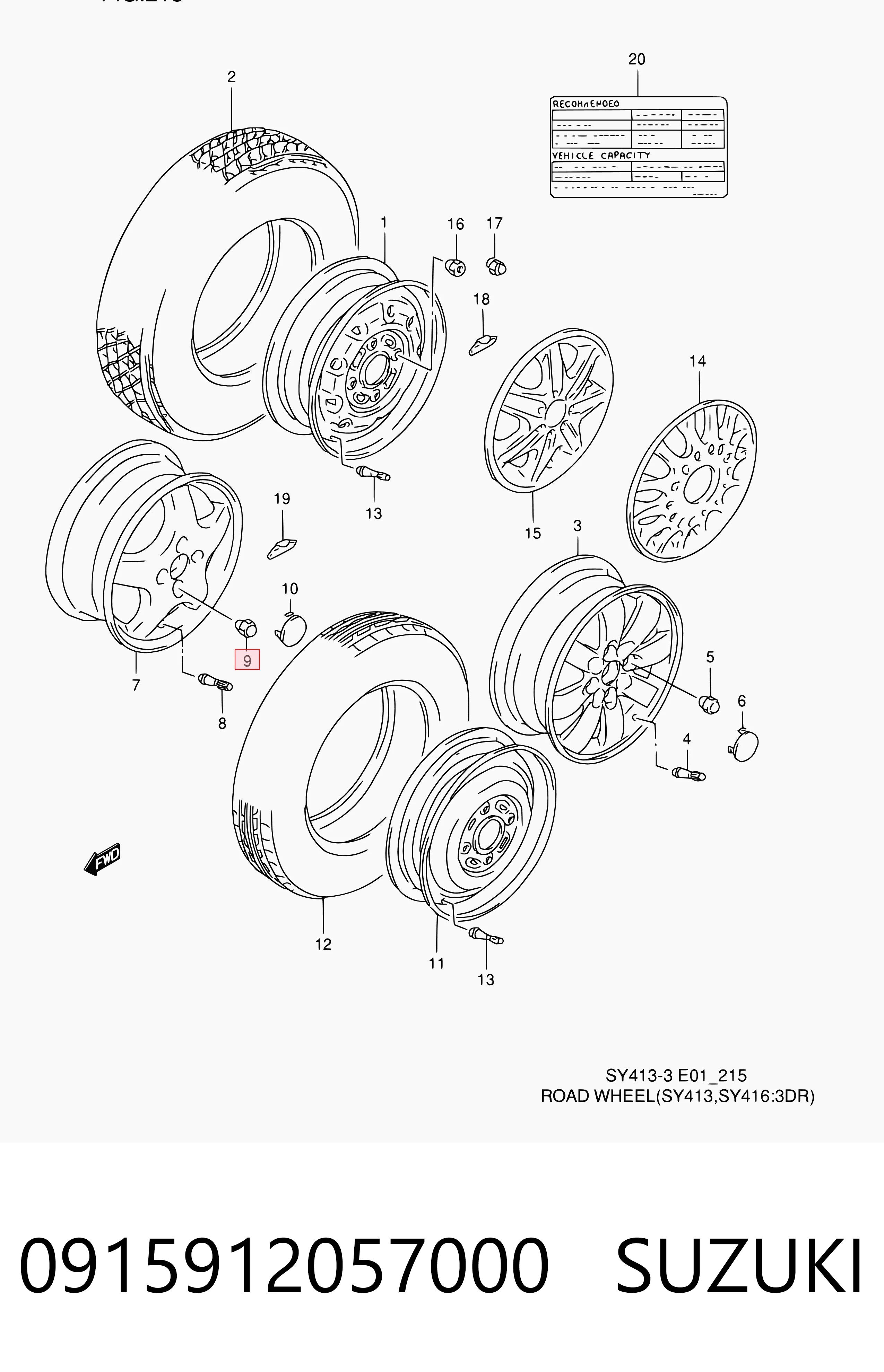 Comprar Tuercas de rueda Suzuki Jimny  FJ