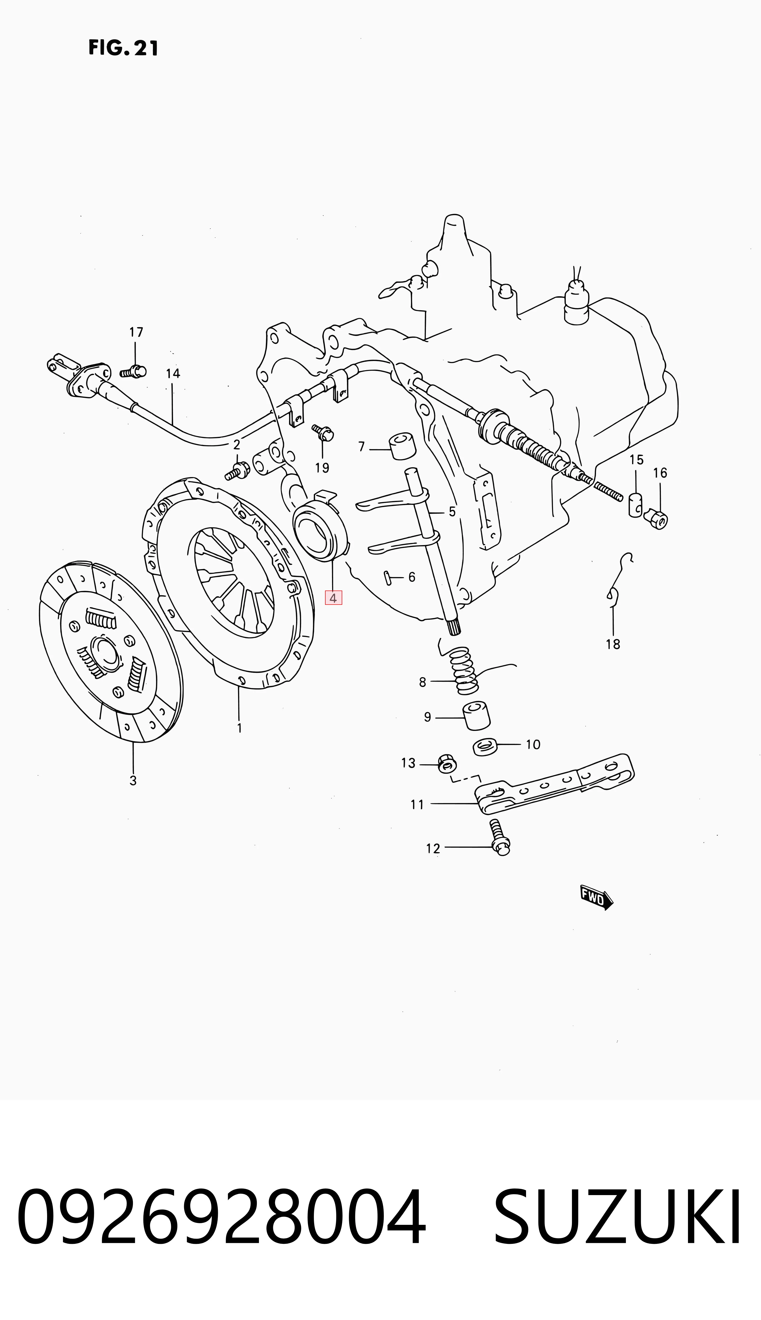 0926928004 Suzuki Cojinete embrague