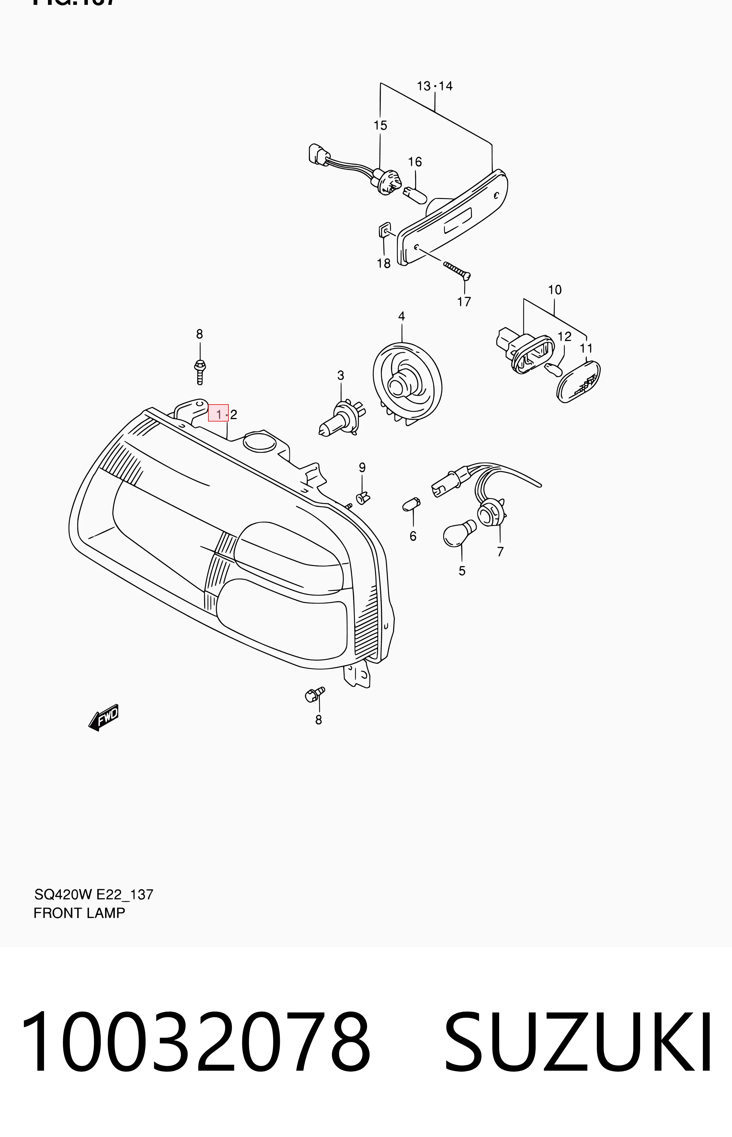 Faro derecho Suzuki Grand Vitara SUV (FT, HT) (1998 - 2005) precio, desde 87,12 EUR