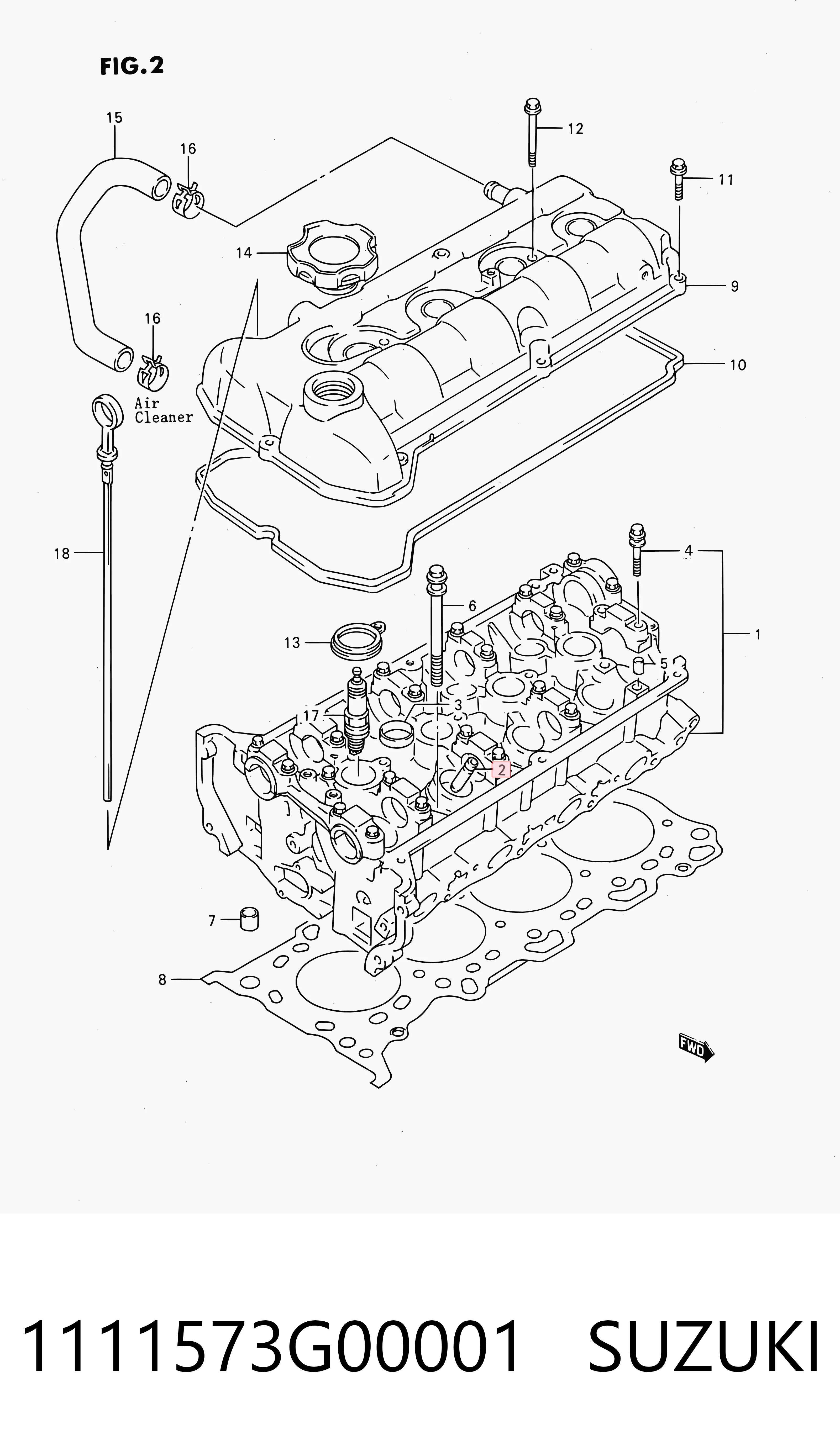 Guía de válvula 1111573G00001 SUZUKI