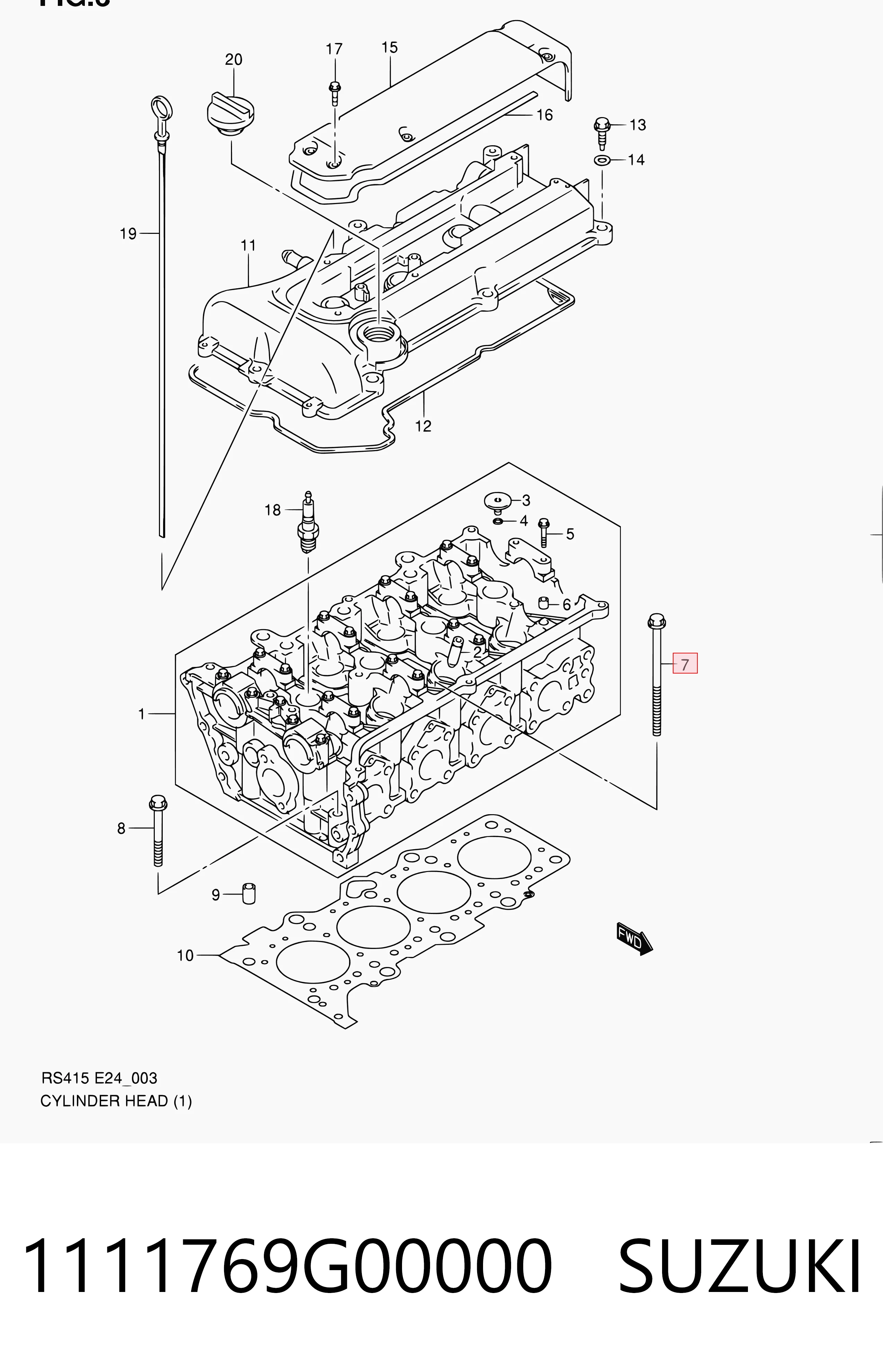 Tornillo de culata Suzuki Ignis I