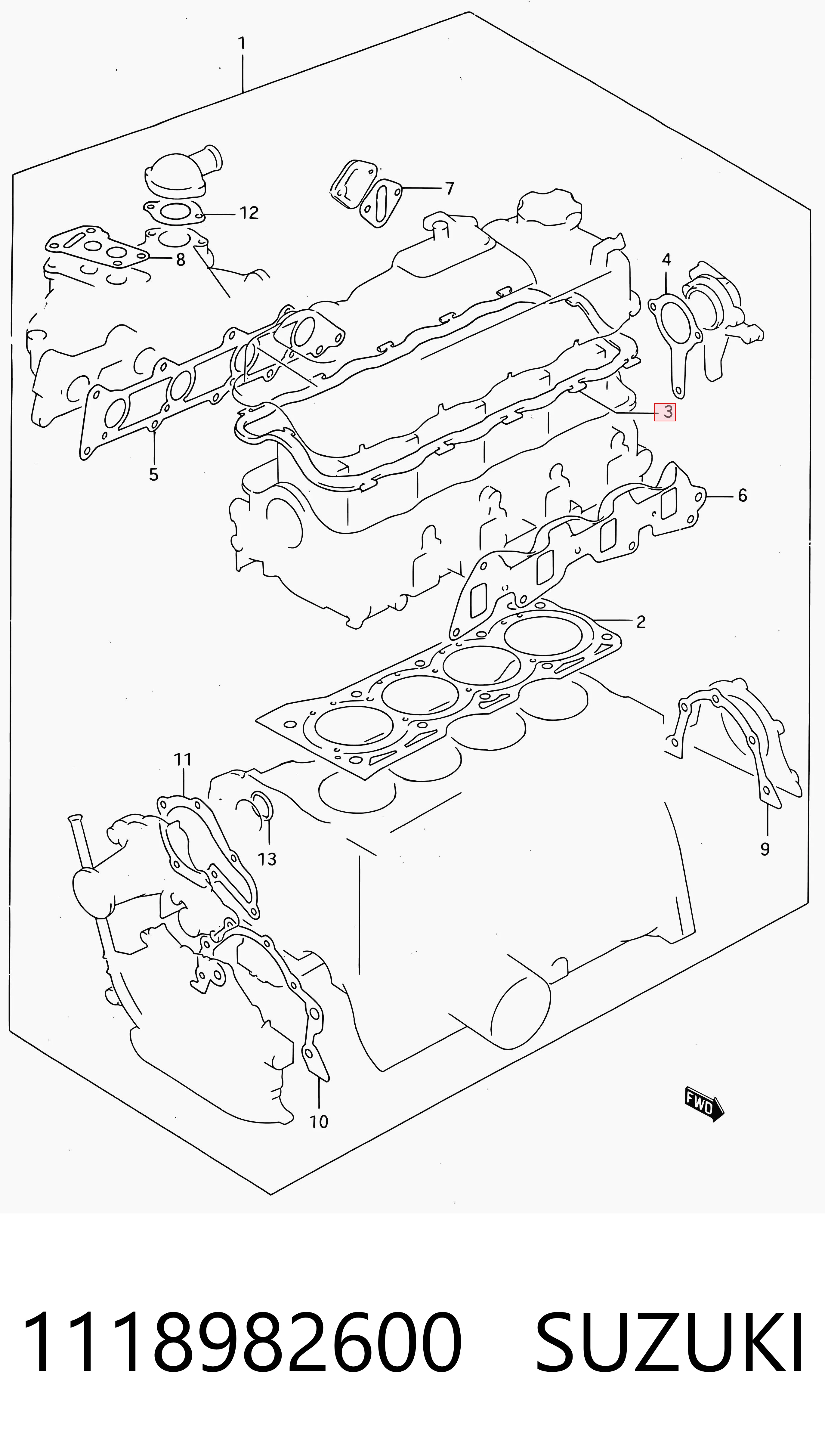 Junta de tapa de válvulas para Suzuki Swift II (AH, AJ)