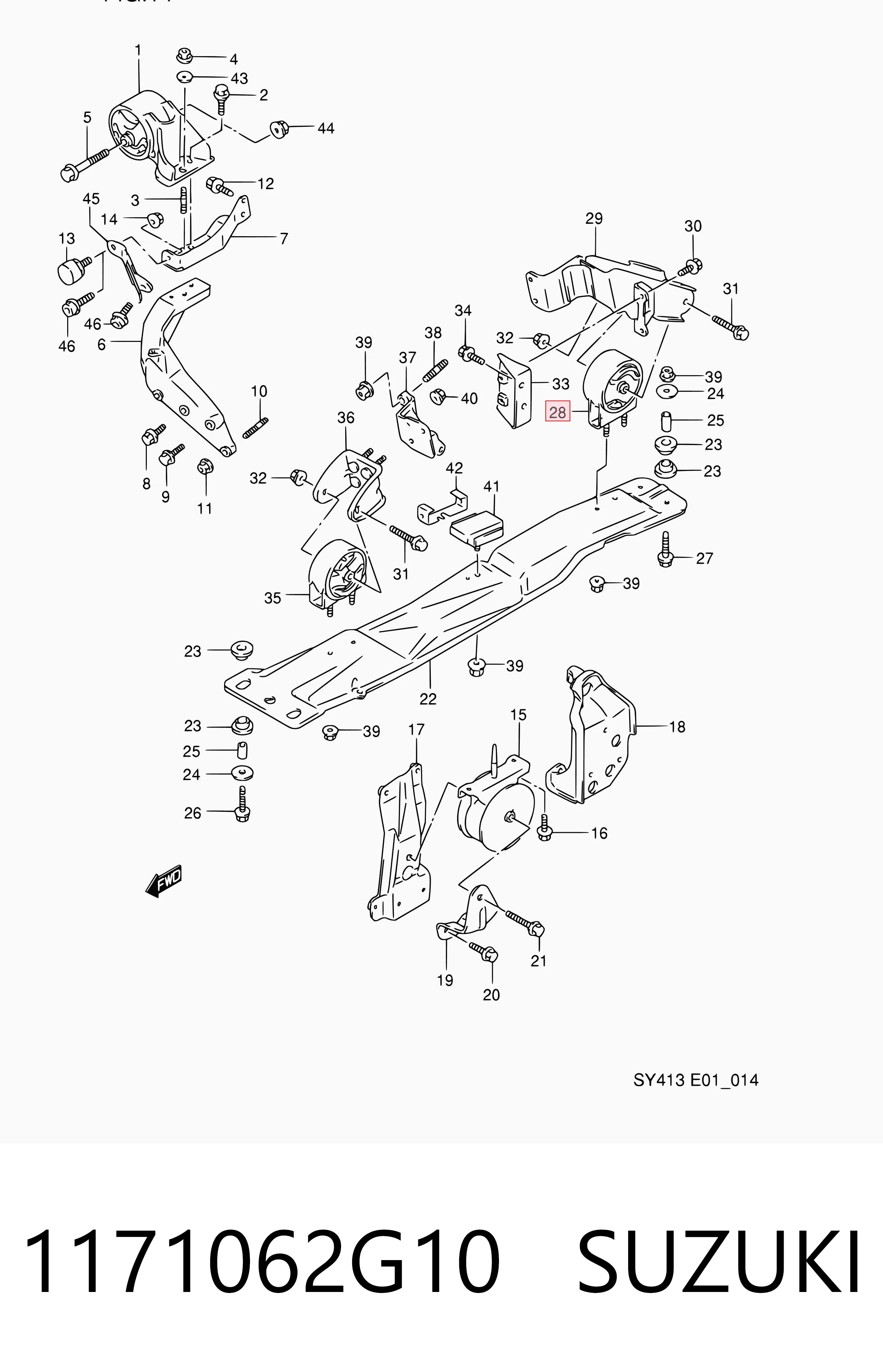 Comprar Soporte de motor trasero Suzuki Baleno  EG