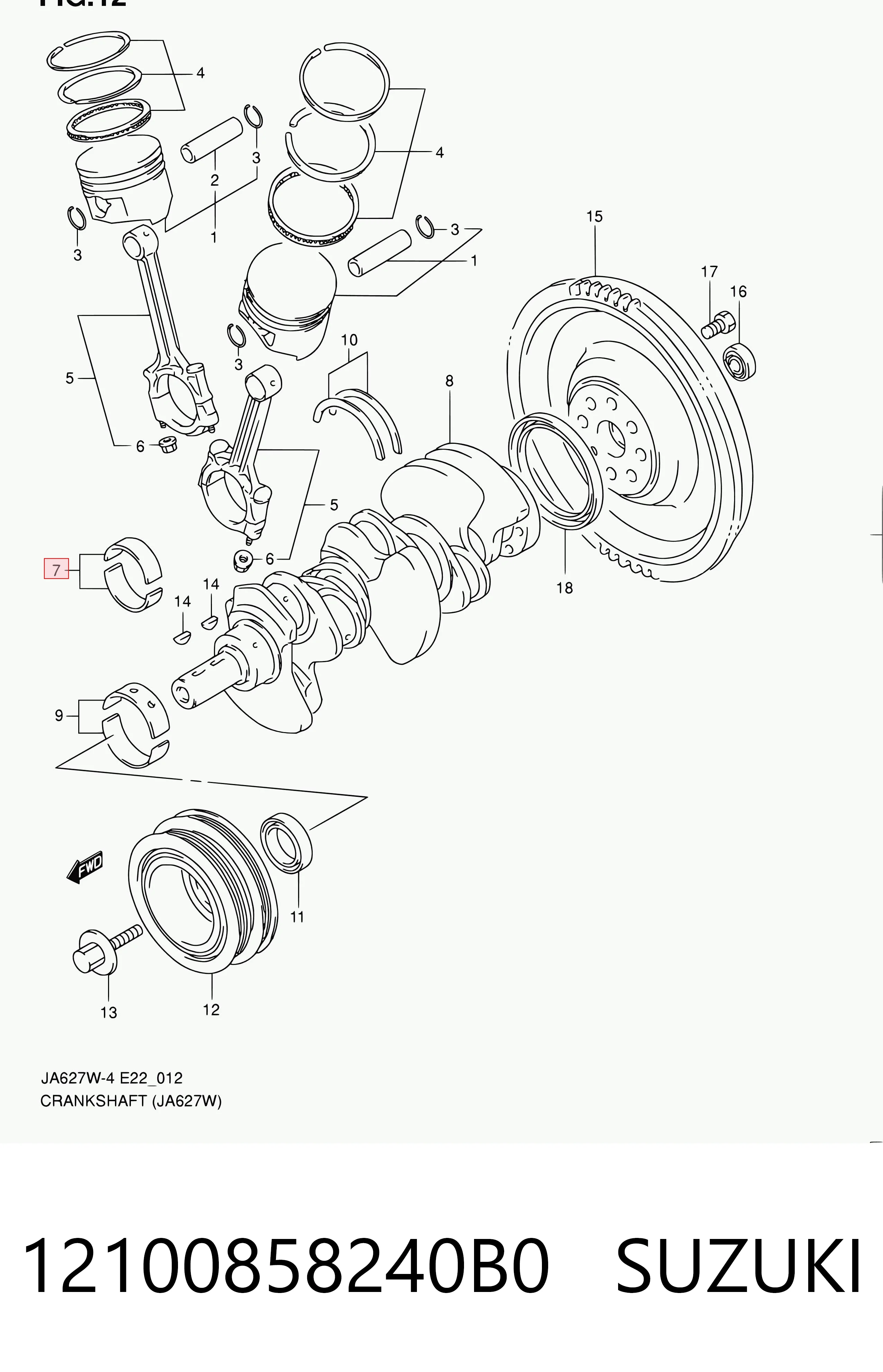 12100858240B0 Suzuki
