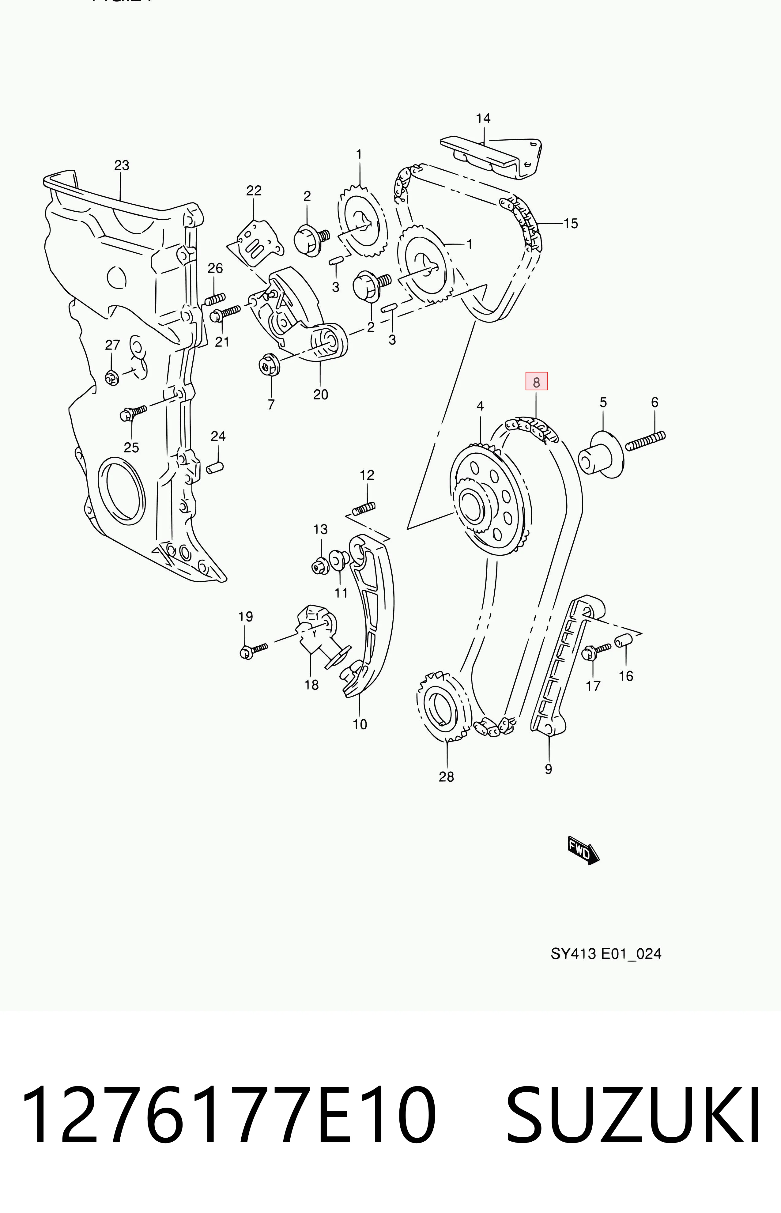 Cadena de distribución motor Suzuki Vitara 