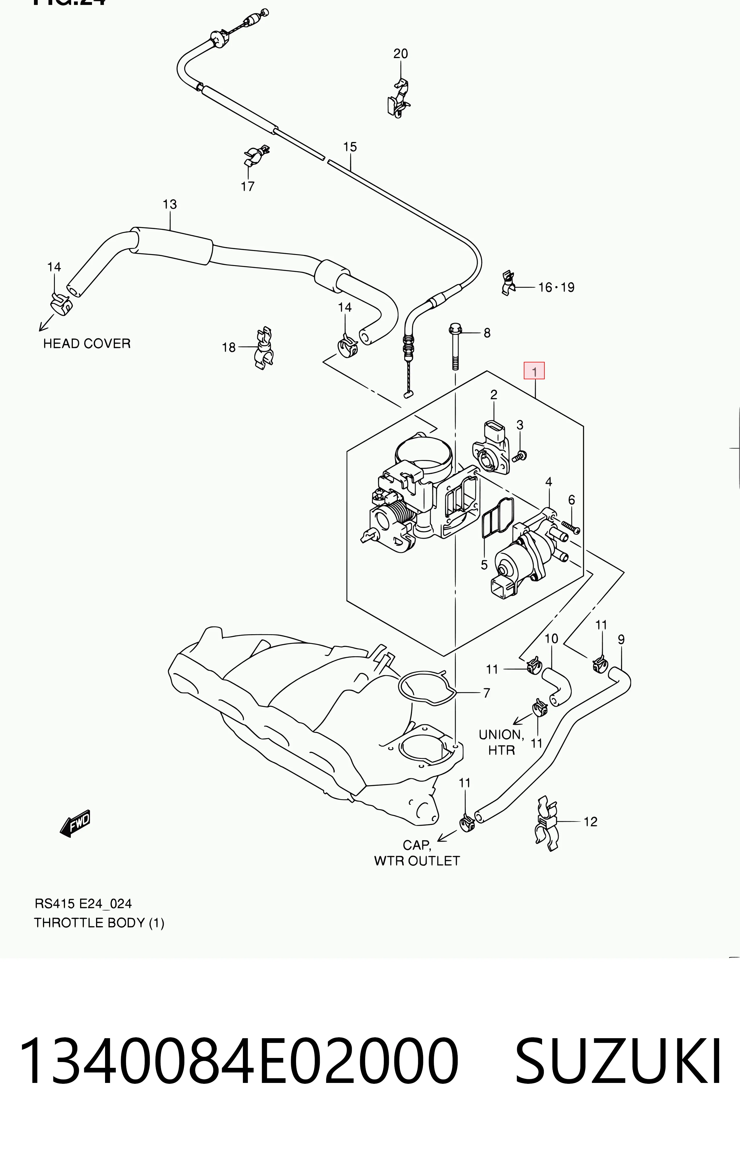 Cuerpo de mariposa para Suzuki Swift RS
